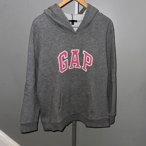 GAP Hoodie Women’s XXL - Gray w/ Pink logo